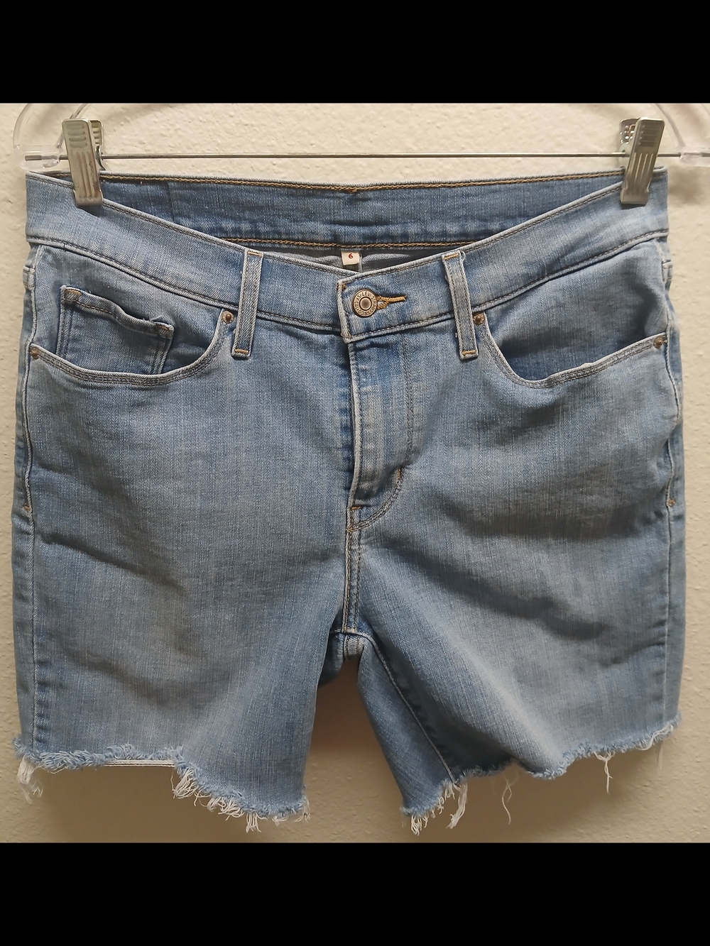 Levi's Light Wash Denim Cutoff Shorts